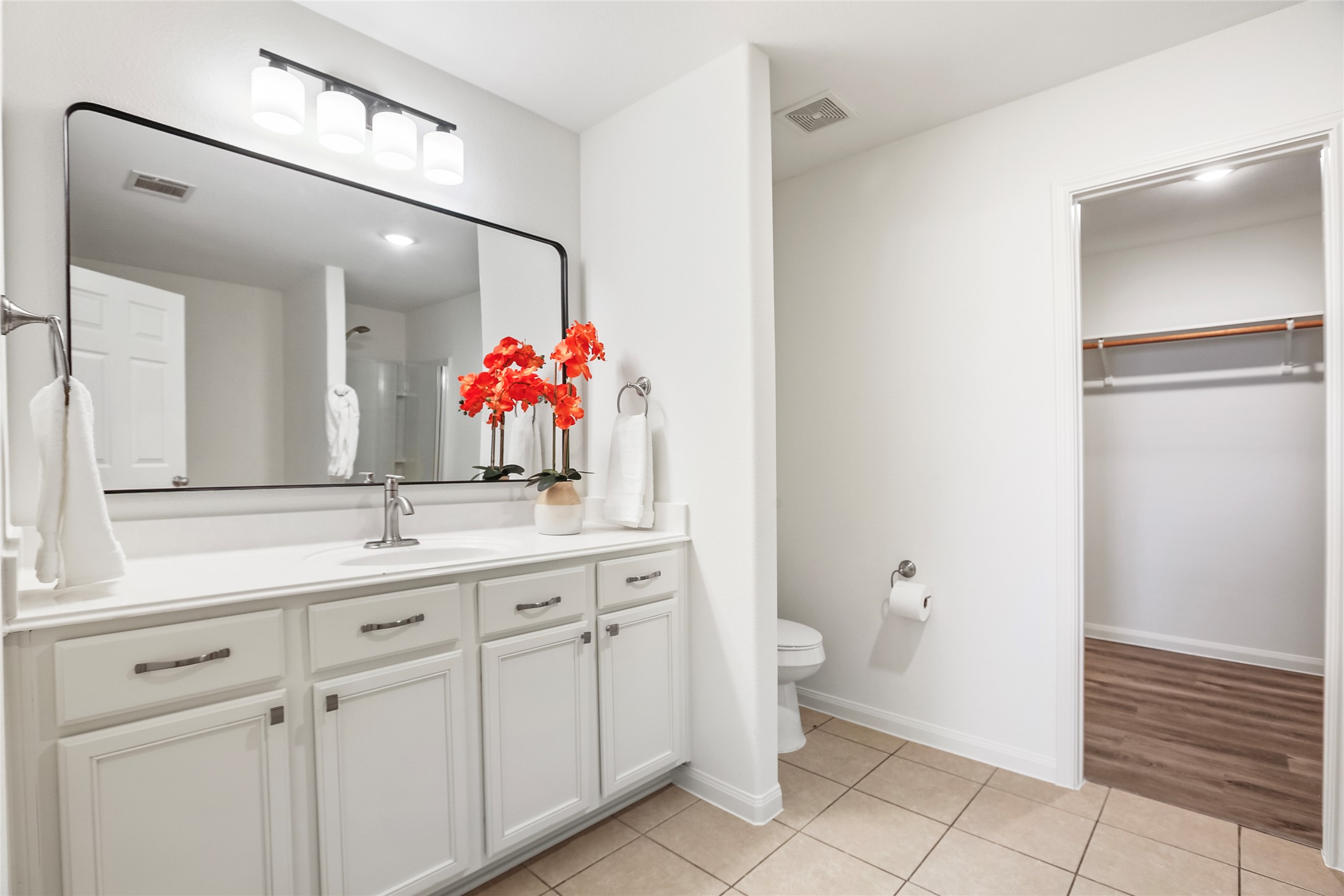 100 Robertson Lane Jarrell, TX 76537 - Photo 13 of 29 Updated primary bathroom with large walk in closet