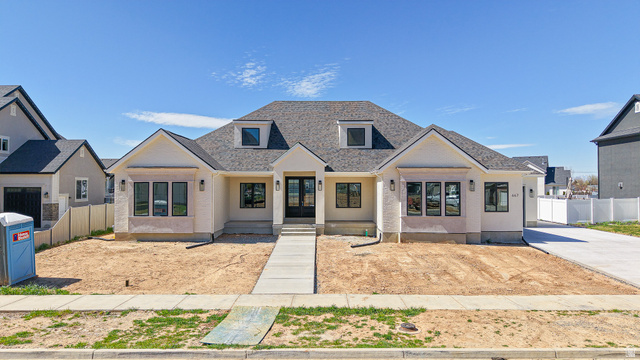 667 North 550 West Mapleton, UT 84664 - Photo 1 of 1 View of front facade featuring french doors and roof with shingles