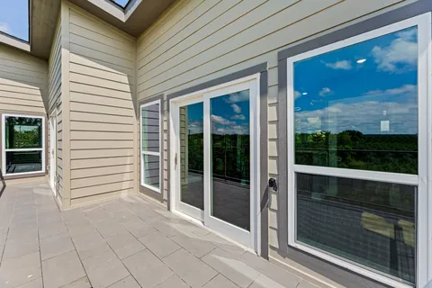 a view of a entryway door front of house
