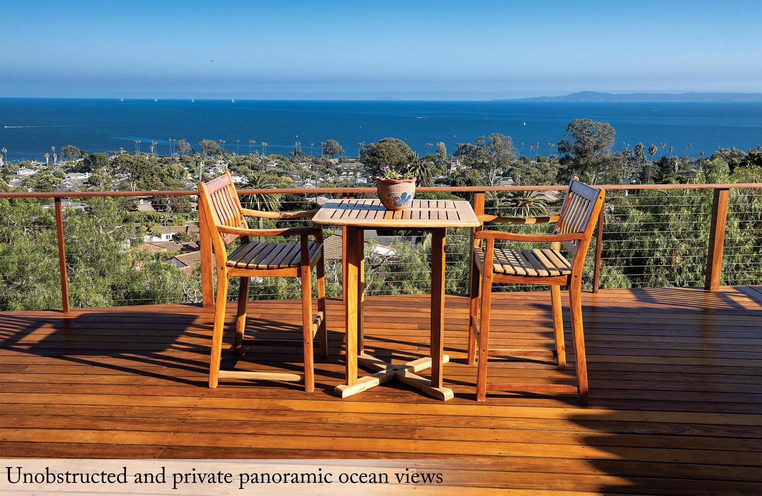 Unobstructed and private panoramic ocean