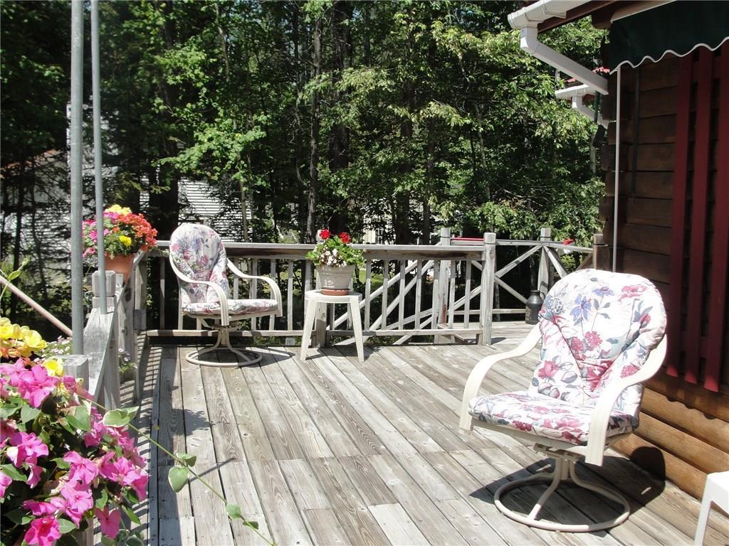 View of the deck with the awning...