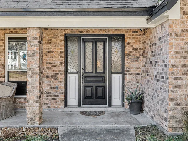 a view of front door of house