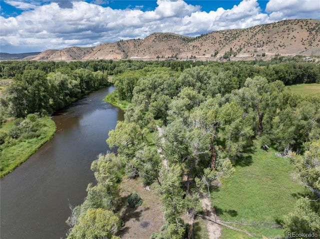 a view of a garden with a building in the background