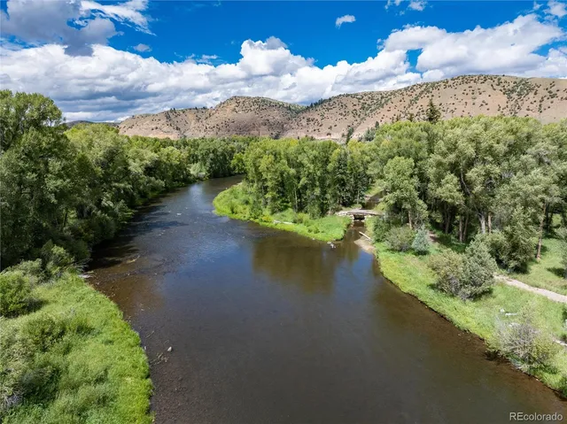 a view of a lake with outside space
