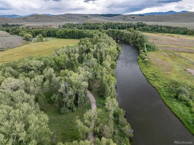 a view of a lake with a mountain