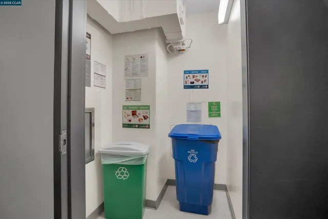 a view of hallway with washer and dryer