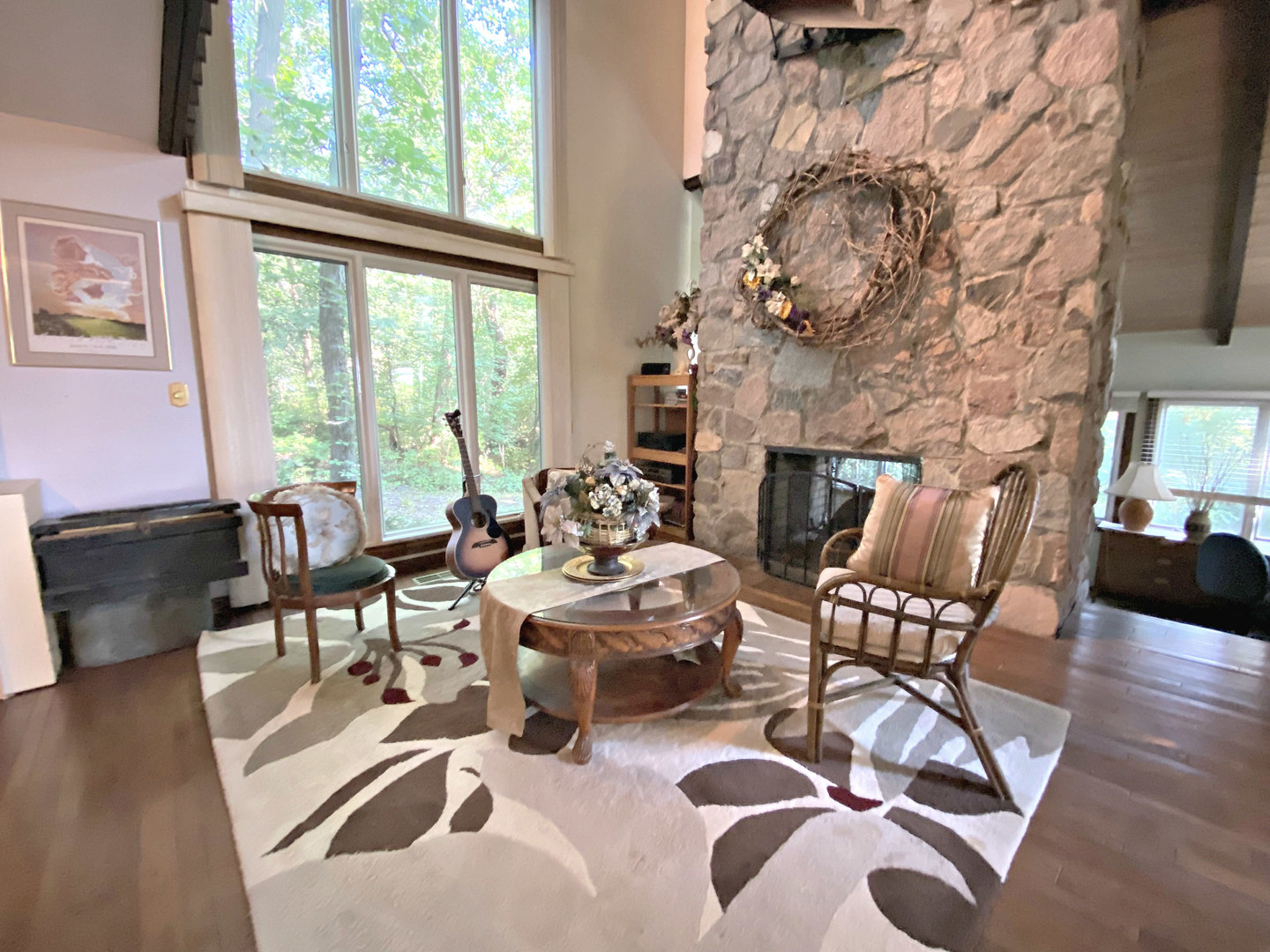 17301 O'Brien Road Harvard, IL 60033 - Photo 11 of 33 a living room with fireplace furniture and a large window