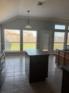 a view of kitchen with breakfast area