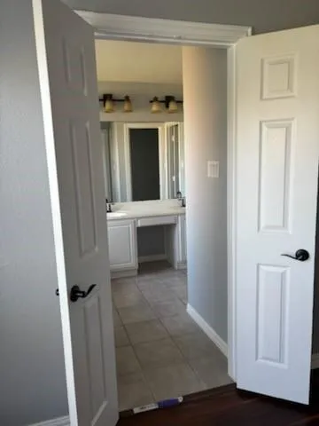 view of living room and front door