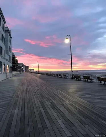 a view of a terrace with sky view
