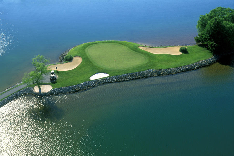 Lot 29 Waters Edge Drive Penhook, VA 24137 - Photo 9 of 11 a view of a golf course with a lake