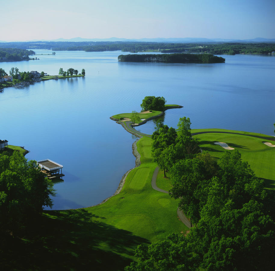 Lot 29 Waters Edge Drive Penhook, VA 24137 - Photo 10 of 11 a backyard of a house with lots of green space and lake view