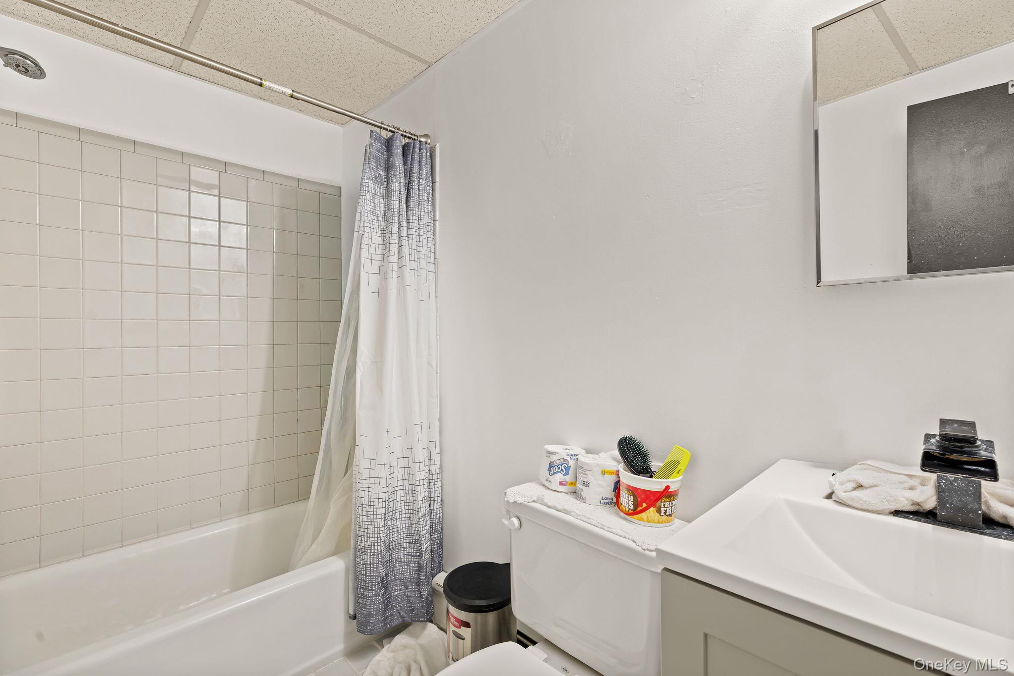 11 Cross Creek Road Cold Spring, NY 10516 - Photo 40 of 43 Full bath featuring shower / bath combo, a drop ceiling, and vanity