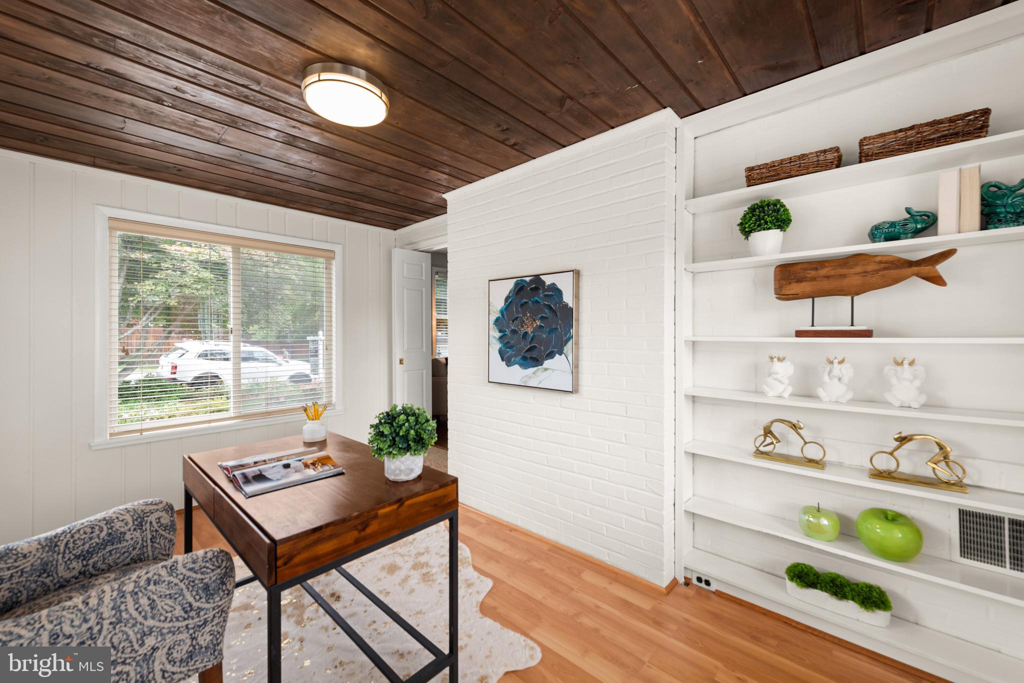 6484 Little Falls Road Arlington, VA 22213 - Photo 30 of 74 Darling built ins and wooden ceiling