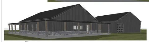 a black and white wall in front of a house