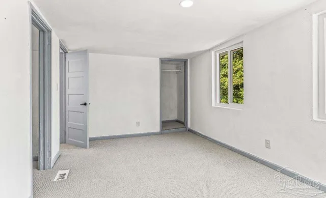 an empty room with a window