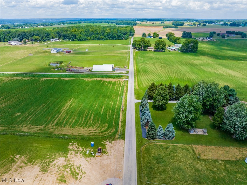 Nonpariel Road Wooster, OH 44691 - Photo 11 of 25 Aerial view of sparsely populated area with rows of crops