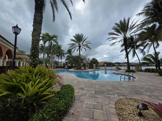 a view of outdoor space with seating area