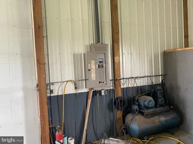 a view of a lake with houses in the back