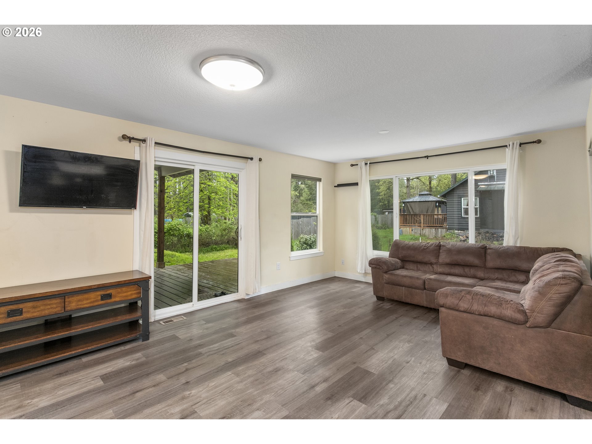 23575 East Gumjuwac Road Welches, OR 97067 - Photo 10 of 48 a living room with furniture and a flat screen tv