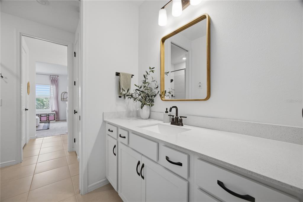 13816 Sharp Hawk Drive Riverview, FL 33569 - Photo 51 of 76 a bathroom with a sink vanity and mirror