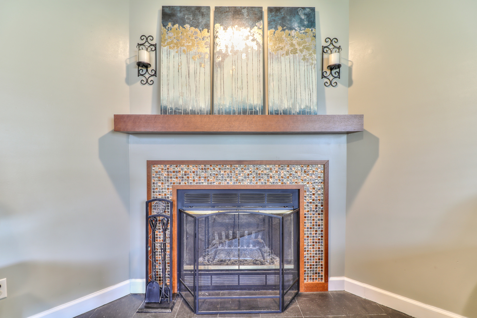3202 Sharon Drive Champaign, IL 61822 - Photo 23 of 37 a room with fireplace and a wooden floor