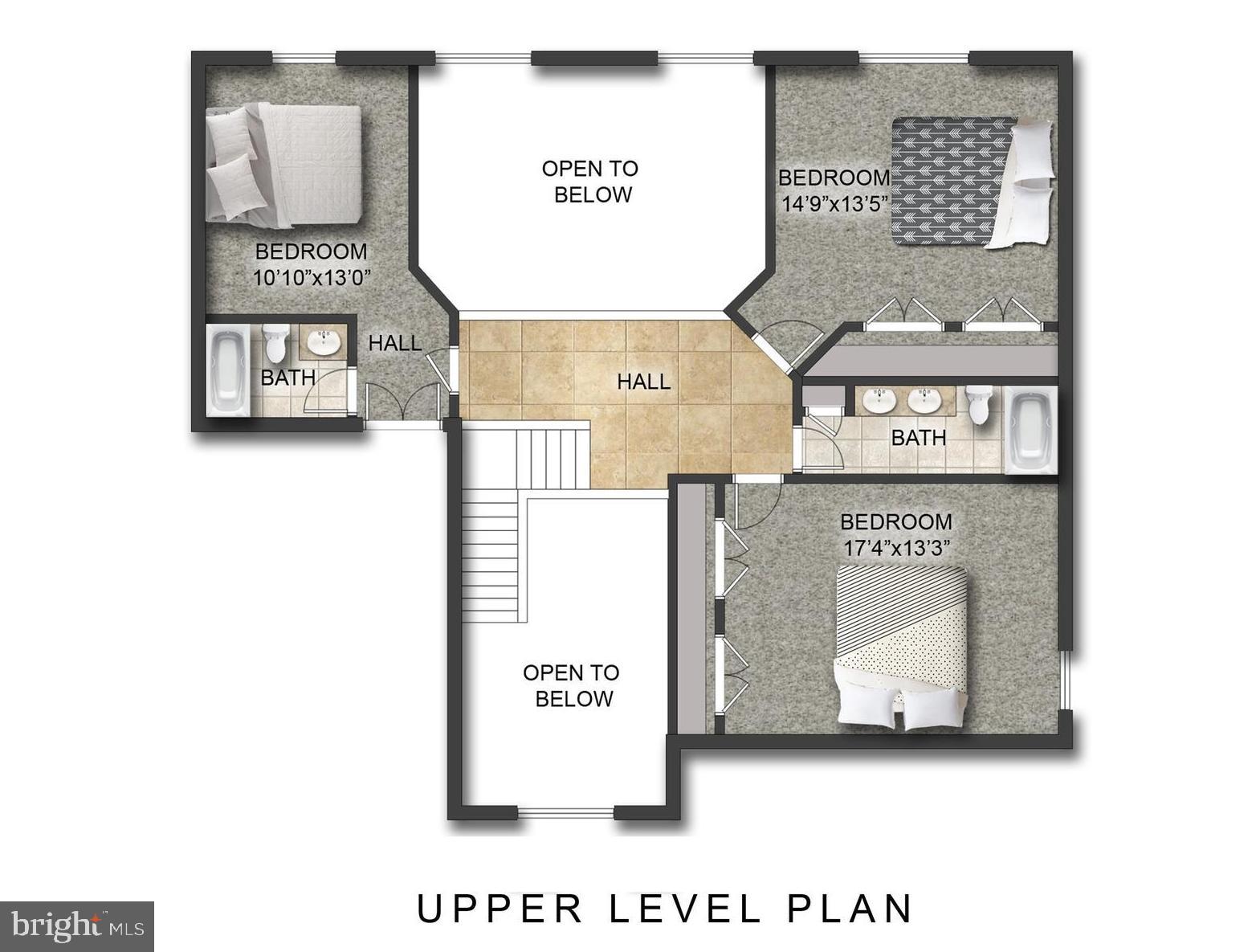 7415 Spring Summit Road Springfield, VA 22150 - Photo 68 of 69 Upper level 1 floor plan