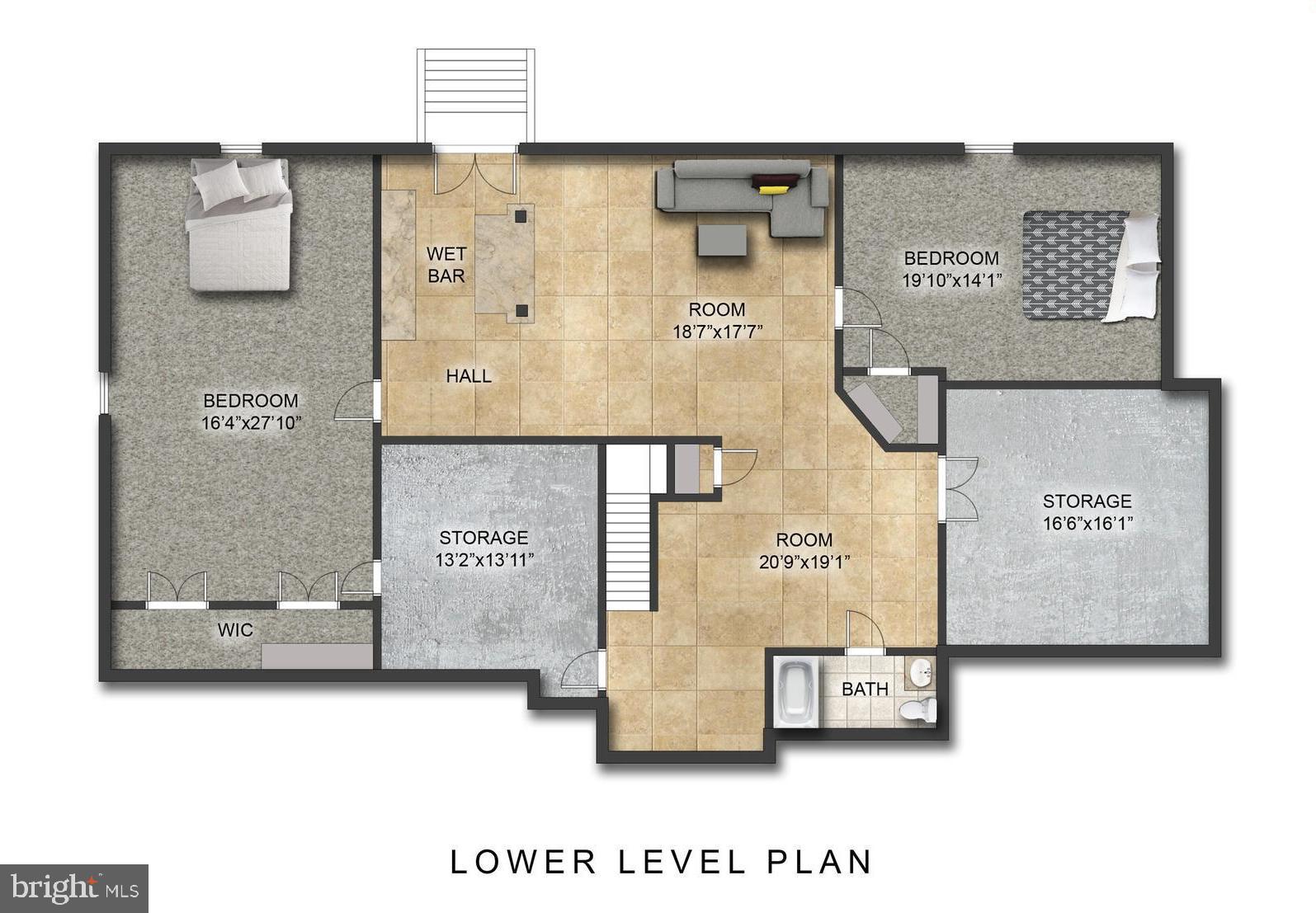 7415 Spring Summit Road Springfield, VA 22150 - Photo 69 of 69 Lower level 1 floor plan