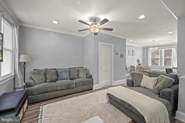 a living room with furniture and a couch