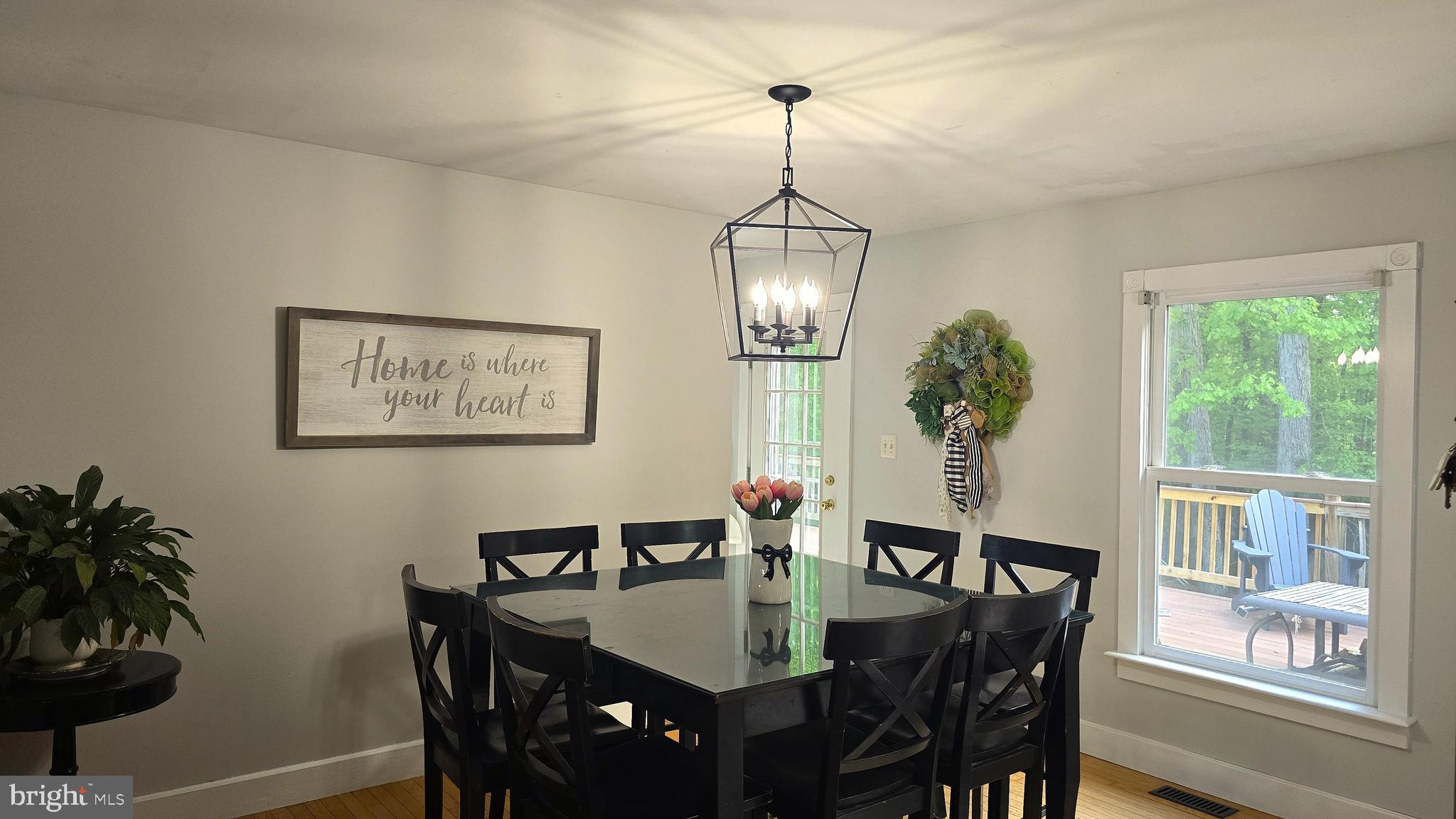 17155 Hudson Mill Road Culpeper, VA 22701 - Photo 19 of 39 a view of a dining room with furniture window and outside view