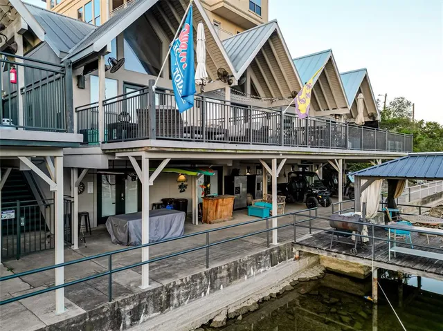an aerial view of multiple house