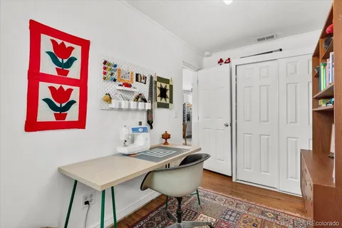 a room with furniture and a table