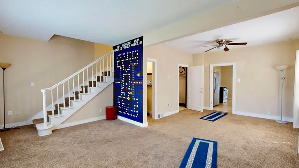 a view of entryway with stairs