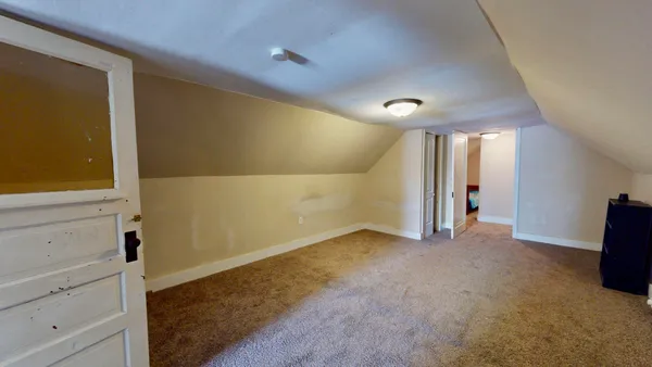 a view of a livingroom with an empty space