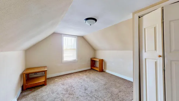 a view of room with cabinets
