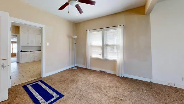 an empty room with toys