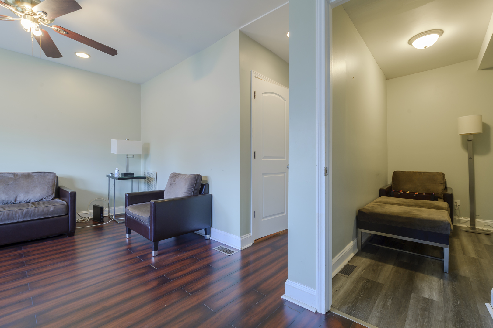 2436 West Fillmore Street Chicago, IL 60612 - Photo 2 of 44 a living room with furniture and a wooden floor