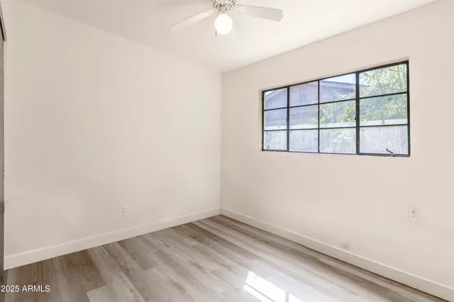 an empty room with a window