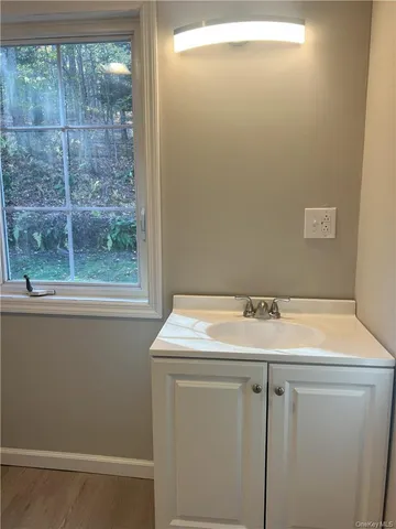 a utility room with a shower