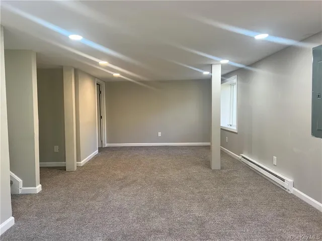 an empty room with an entryway