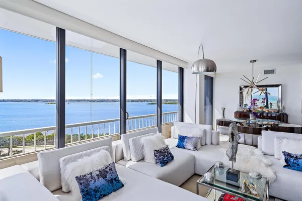 a view of a living room and dining room