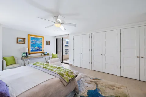 a bedroom with bed and of furniture