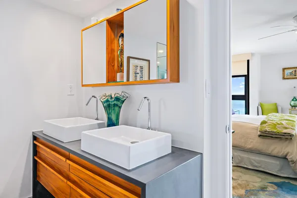 a view of balcony with city view