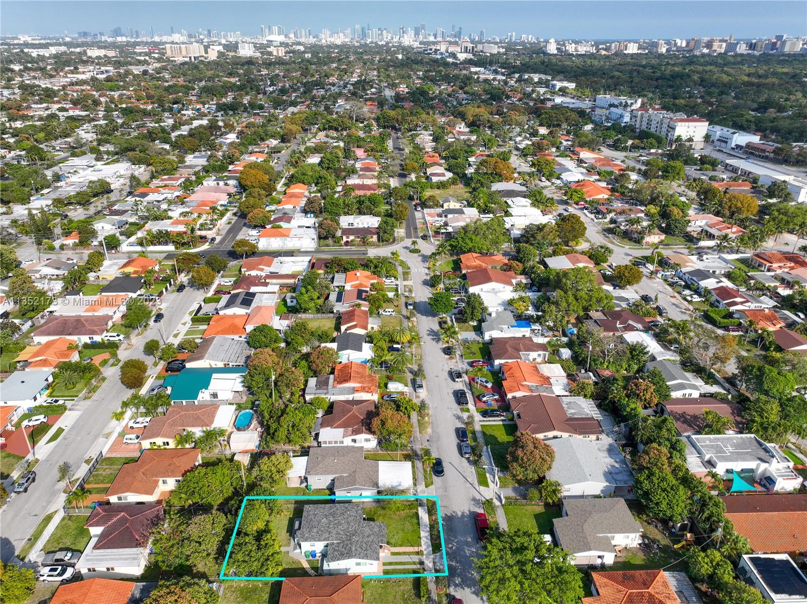 5571 Southwest 5th Terrace Miami, FL 33134 - Photo 35 of 37 an aerial view of residential building with green space