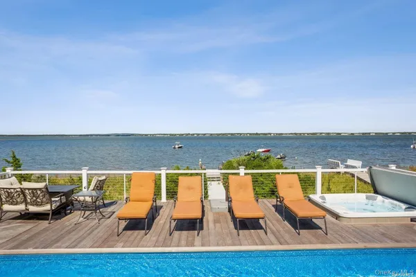 a view of an ocean from a balcony
