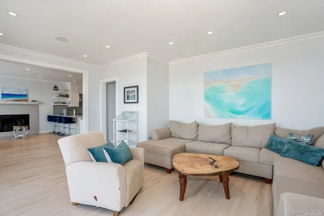 a living room with furniture and a couch