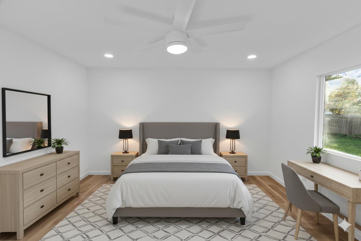 1509 Boothe Road Ceres, CA 95307 - Photo 19 of 28 a bedroom with a bed and a dresser in it