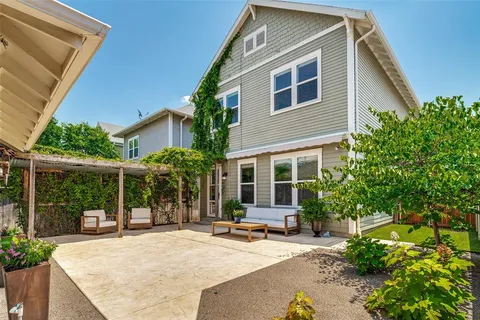 a front view of house with garage