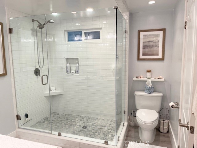 1 Cayuse Lane Rancho Palos Verdes, CA 90275 - Photo 27 of 28 a bathroom with a toilet a sink and shower