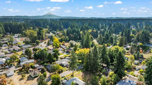 a living room with furniture a fireplace and a large mirror